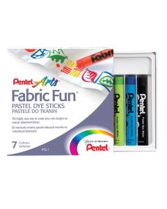 Pentel Textielkrijt Fabric Fun PTS7 Doos 7 Kleuren