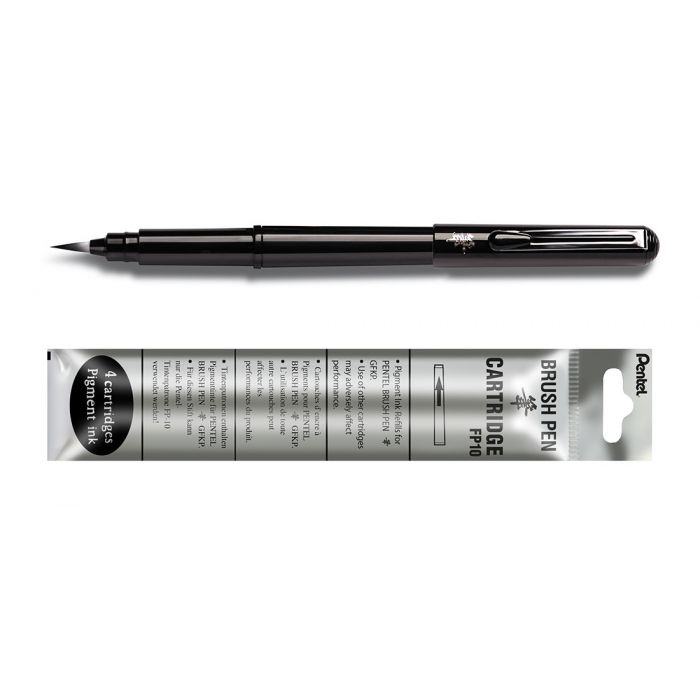 Pentel Pocket Brush Pen Xgfkp - Black