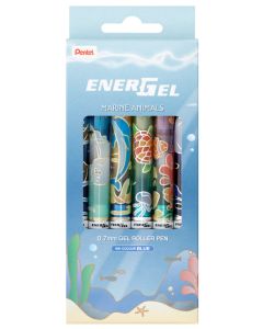 Pentel Energel Roller BL77OA Set Marine Animals, Blauw